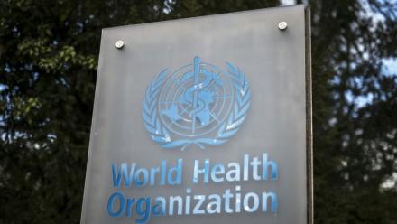 Au siège de l'Organisation mondiale de la santé (OMS), à Genève, le 13 mars 2025