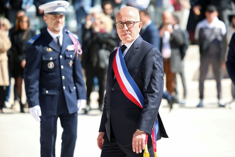 Le nouveau maire de Nice Eric Ciotti à Nice le 27 mars 2026