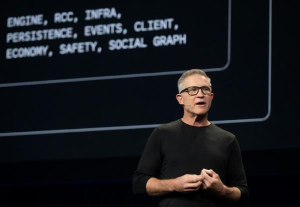 David Baszucki, cofondateur et PDG de Roblox, à l'ouverture de la conférence des développeurs de l'entreprise à San José, en Californie, le 11 septembre 2026
