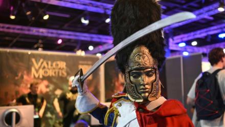 Un personnage du jeu vidéo "Valor Mortis" lors de la Gamescom à Cologne, en Allemagne, le 27 août 2026 