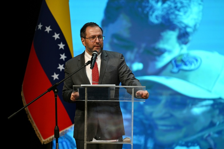 Le ministre vénézuélien des Affaires étrangères, Yvan Gil à Caracas, le 16 janvier 2026