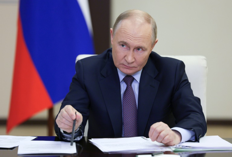 Le président russe Vladimir Poutine lors d'une réunion à Novo-Ogaryovo, près de Moscou, le 5 juin 2025