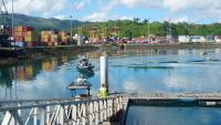 Le port de Longoni, à Mayotte, le 9 avril 2025