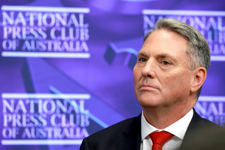 Le ministre australien de la Défense, Richard Marles, au National Press Club de Canberra le 16 avril 2026
