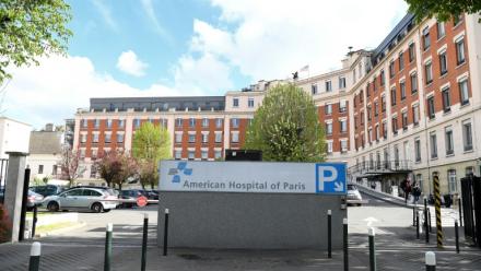 L'hôpital américain de Paris ,le 3 avril 2019,, à Neuilly-sur-Seine, dans les Hauts-de-Seine
