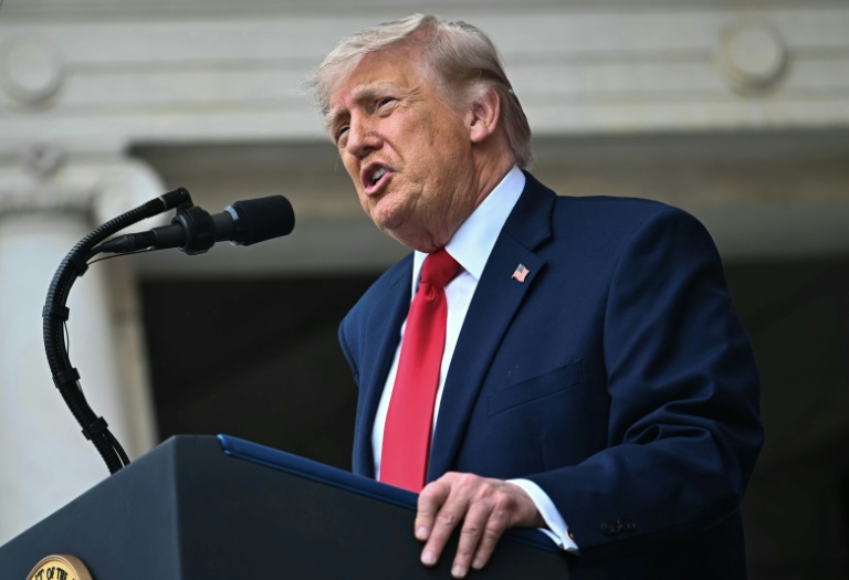 Le président américain Donald Trump à Arlingonton, le 25 mai 2026 en Virginie