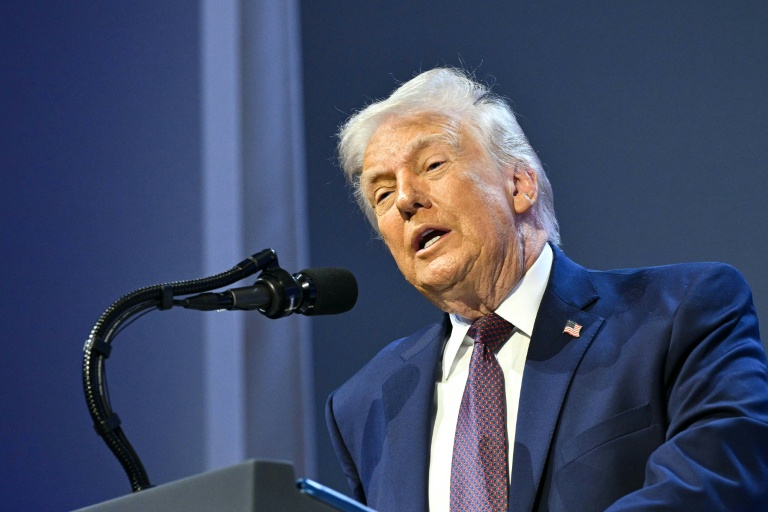 Le président américain au Forum économique mondial (WEF) à Davos, le 22 janvier 2025 en Suisse