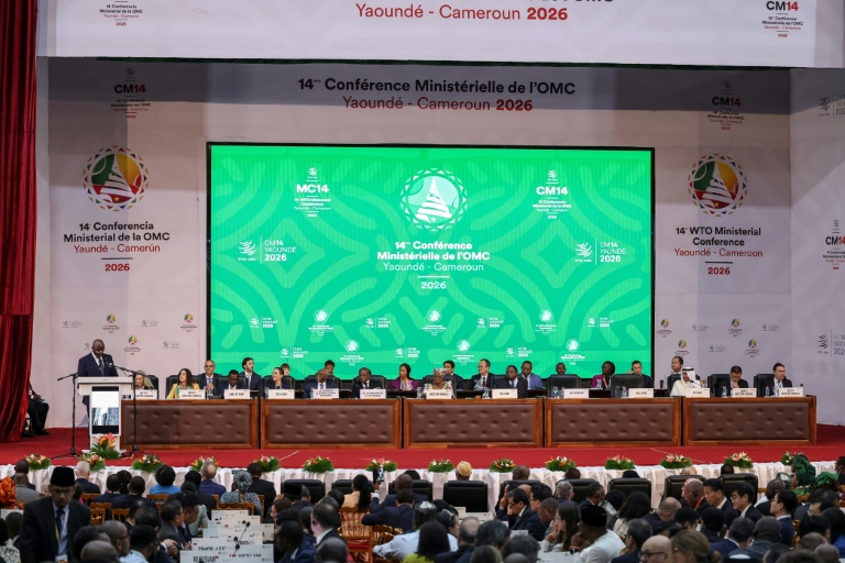 Des participants à la conférence ministérielle de l'OMC à Yaoundé, le 26 mars 2026 au Cameroun