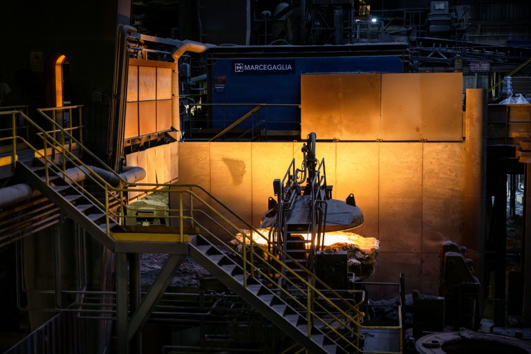 Une aciérie à Fos-sur-Mer, dans le sud de la France, le 24 mars 2025