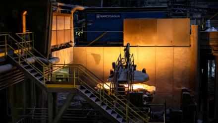 Une aciérie à Fos-sur-Mer, dans le sud de la France, le 24 mars 2025