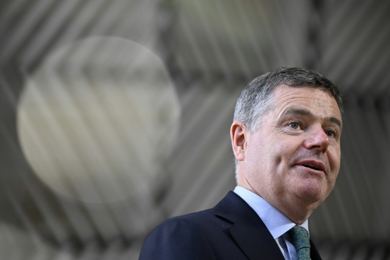 Paschal Donohoe, alors ministre irlandais des Finances et président de l'Eurogroupe, le 13 juillet 2023 à Bruxelles 