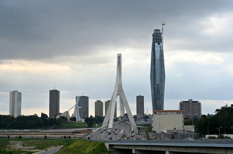 Vue générale du Plateau, le quartier des affaires de la capitale économique ivoirienne Abidjan, le 30 septembre 2025