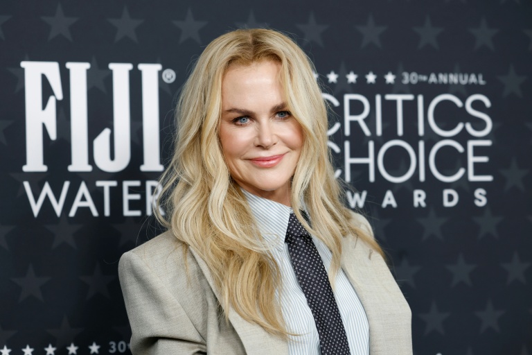 L'actrice Nicole Kidman sur le tapis rouge des Critics Choice Awards, le 7 février 2025, à Santa Monica, aux Etats-Unis