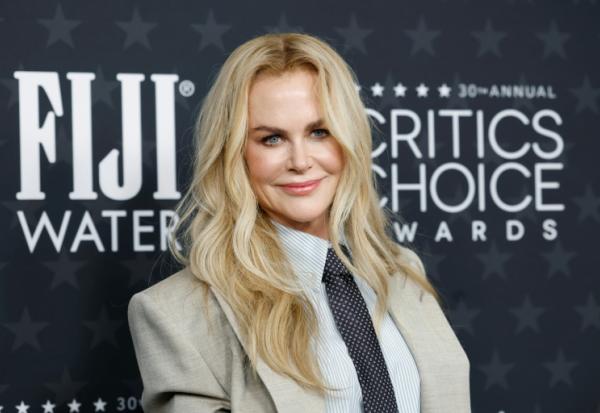 L'actrice Nicole Kidman sur le tapis rouge des Critics Choice Awards, le 7 février 2025, à Santa Monica, aux Etats-Unis