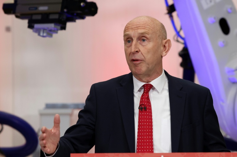 le ministre des Finances, John Healey, lors d'un discours à Coventry (centre du Royaume-Uni) le 7 septembre 2026