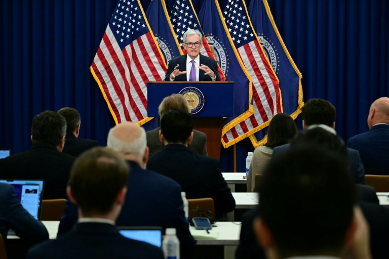 Jerome Powell lors d'une conférence de presse à Washington, le 29 octobre 2025