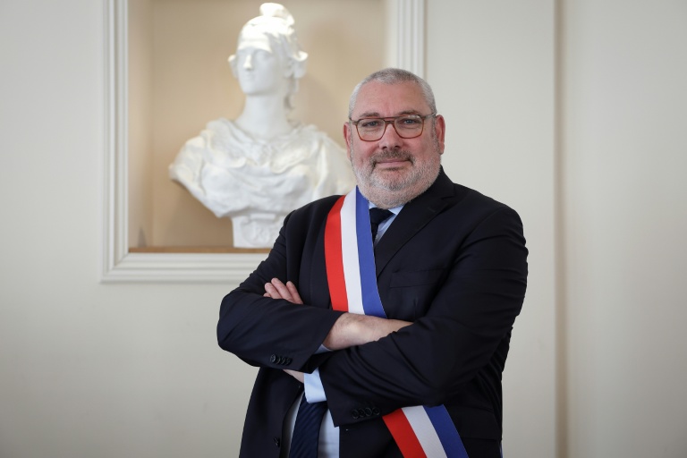 Le maire RN de Carcassonne, Christophe Barthès, à Carcassonne le 29 mars 2026