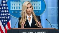 La nouvelle porte-parole de la Maison Blanche, Katie Zacharia, lors de son premier point presse dans la salle James Brady de la MaisonBlanche, à Washington, le 13 octobre 2026
