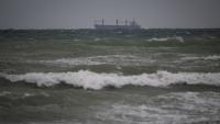 Un cargo naigue dans la mer Noire, à Krapets, au nord-est de la Bulgarie le 14 octobre 2026