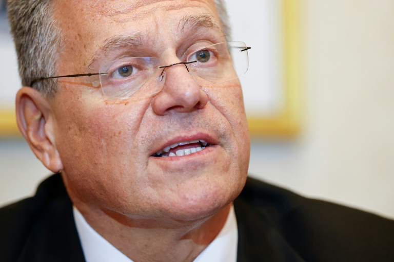 Le commissaire européen au commerce Maros Sefcovic, le 1er octobre 2026 à Milwaukee, aux Etats-Unis