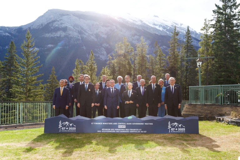 La photo de famille du G7 Finances, à Banff, au Canada, le 21 mai 2025