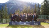 La photo de famille du G7 Finances, à Banff, au Canada, le 21 mai 2025