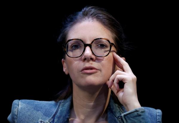 La ministre déléguée chargée de la Lutte contre les discriminations Aurore Bergé à Paris le 11 avril 2026