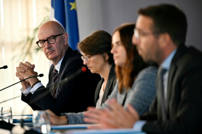Le ministre de l'Economie Roland Lescure lors d'une conférence de presse à Bercy, le 11 septembre 2026