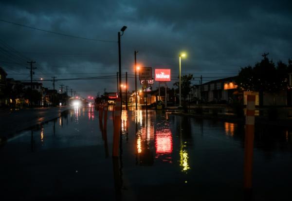 Inondation à Ocean City, dans l'Etat américain du New Jersey, le 26 septembre 2026