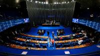 La salle plénière du Sénat brésilien lors d'une séance à Brasilia, le 14 octobre 2026