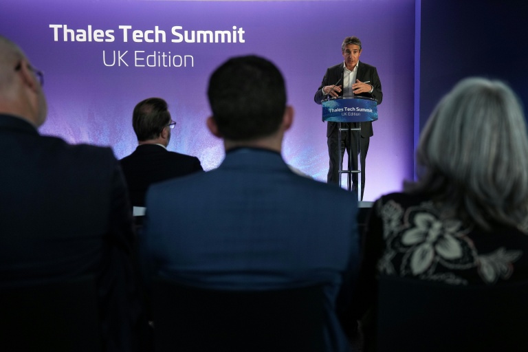 Patrice Caine, président directeur général de Thales, lors de la conférence technologique de Thales, Londres, le 14 septembre 2026