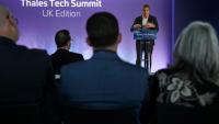 Patrice Caine, président directeur général de Thales, lors de la conférence technologique de Thales, Londres, le 14 septembre 2026