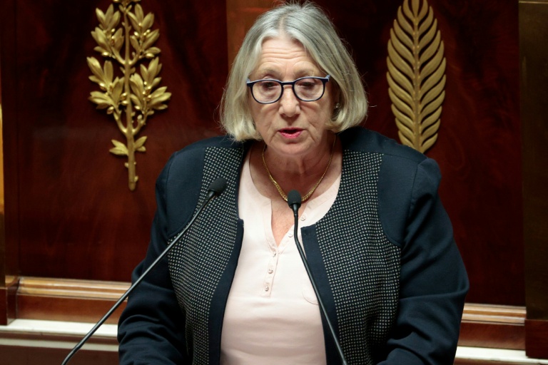 La députée du Rassemblement national (RN), Joëlle Mélin, à l'Assemblée nationale, à Paris, le 21 novembre 2022