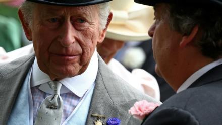 Le roi Charles III pendant les courses de chevaux d'Ascot, à l'ouest de Londres, le 20 juin 2026