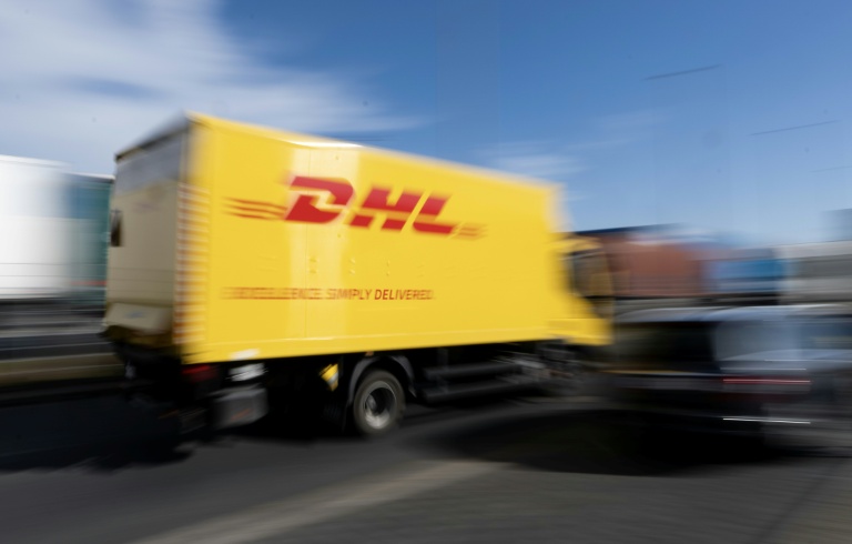 Un camion du groupe de logistique DHL