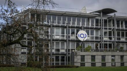 Le siège de l'Union Européenne de Radio-Télévision (UER), qui organise le Concours Eurovision de la chanson, à Genève, le 4 décembre 2025