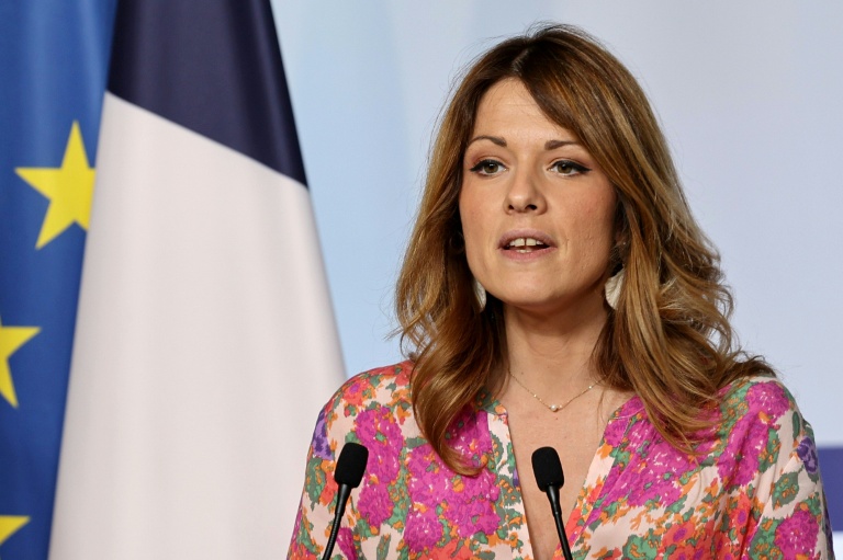 la ministre déléguée à l'Energie et porte-parole du gouvernement Maud Bregeon, lors d'une conférence de presse, le 24 juin 2026 à Paris