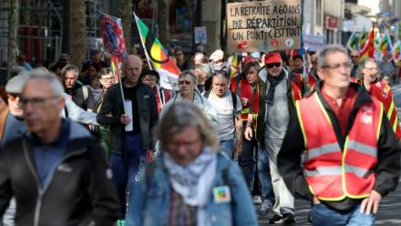 Manifestation de retraités à l'appel des syndicats CGT, FSU et Solidaires pour une revalorisation "maximum" des pensions complémentaires, le 14 octobre 2026