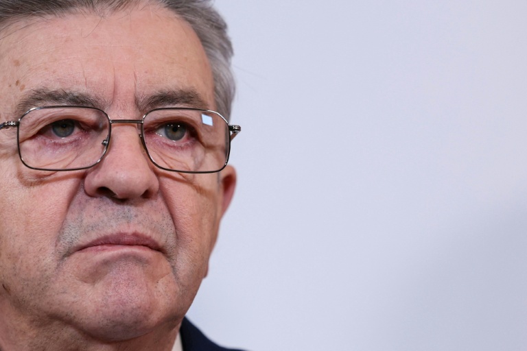 Jean-Luc Mélenchon, fondateur de La France Insoumise (LFI), lors d'une conférence de presse le 10 octobre 2025 à Paris