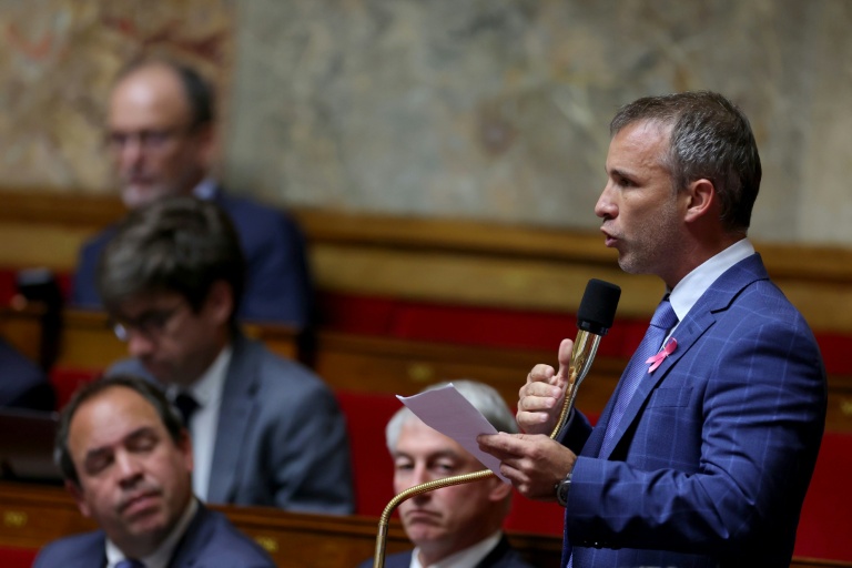 Le président du groupe indépendant Liot, Christophe Naegelen, à l'Assemblée nationale le 3 octobre 2023, à Paris