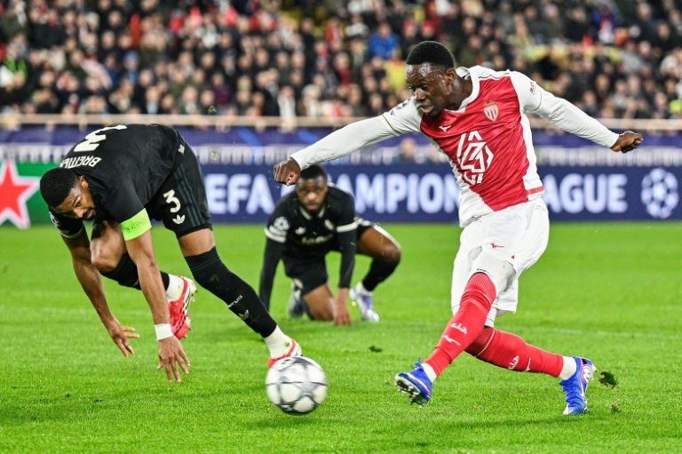 Le défenseur de Monaco Jordan Teze durant le match de Ligue des champions contre la Juventus Turin, à Monaco le 28 janvier 2026