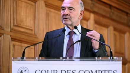 Le premier président de la Cour des comptes Pierre Moscovici à Paris le 6 novembre 2025
