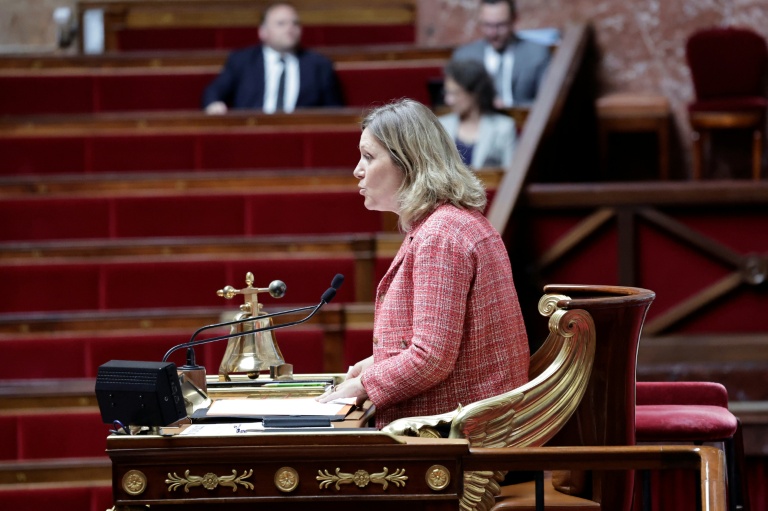 La présidente de l'Assemblée nationale, Yaël Braun-Pivet, lors d'une séance à l'Assemblée nationale, le 10 juin 2026 à Paris