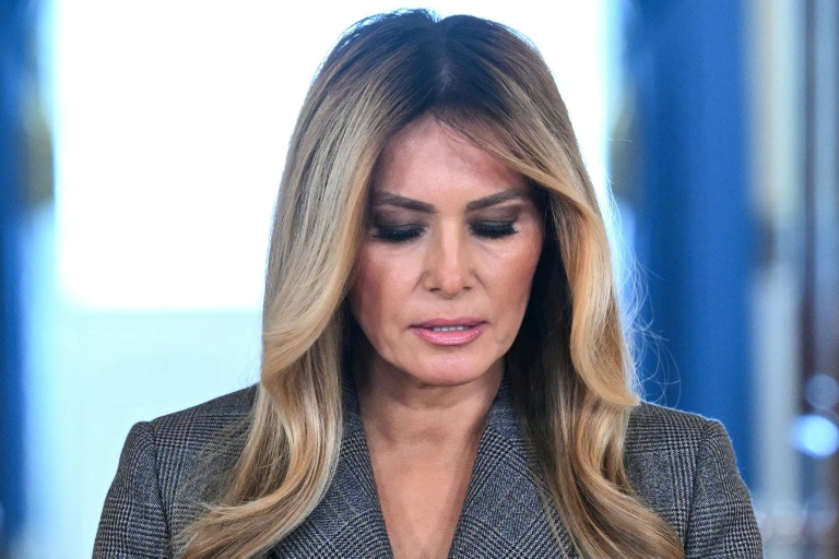 Melania Trump à la Maison Blanche le 9 avril 2026 à Washington, aux Etats-Unis