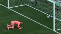 Le gardien de l'Allemagne Manuel Neuer concède un but contre l'Equateur à East Rutherford (New Jersey) le 25 juin 2025
