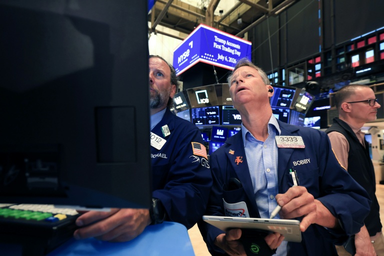 Des opérateurs à la Bourse de New York, le 6 juillet 2026