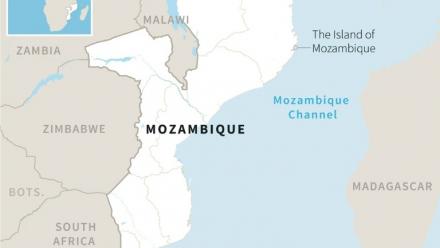 Carte du Mozambique, pays d'Afrique australe en bute à des attaques djihadistes dans le nord, près de projets gaziers