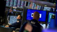 Des opérateurs à la Bourse de New York, le 15 septembre 2025