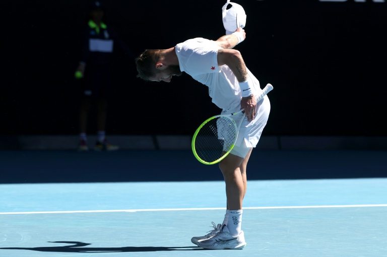 Le Français Corentin Moutet a été éliminé par Carlos Alcaraz au troisième tour de l'Open d'Australie le 23 janvier 2026 à Melbourne
