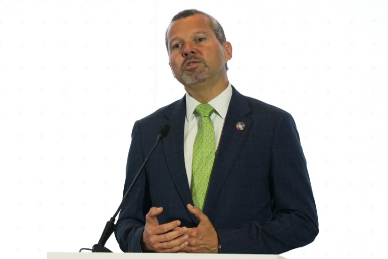 Le secrétaire général de l'Organisation maritime internationale (OMI), Arsenio Dominguez, à Panama City (Panama), le 7 mai 2026